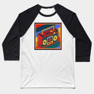 Retro Boombox Baseball T-Shirt